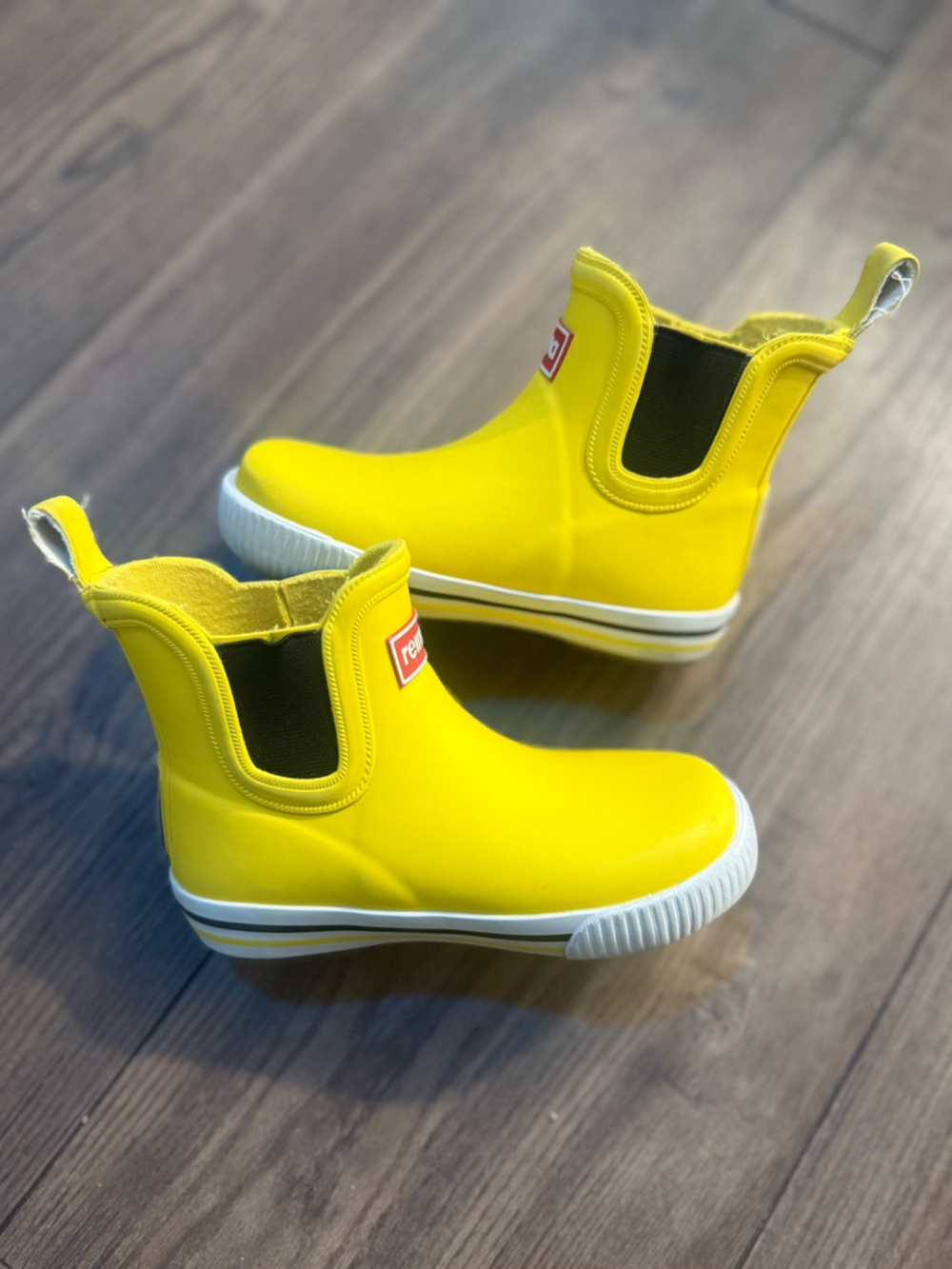 Reima Kids Yellow Rain Boots Waterproof Chelsea Toddler Size 23 Rubber